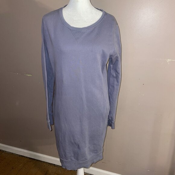 Pact 100% Organic Cotton The Downtime Sweatshirt Dress Casual Chic Pockets SZ M - Picture 1 of 8